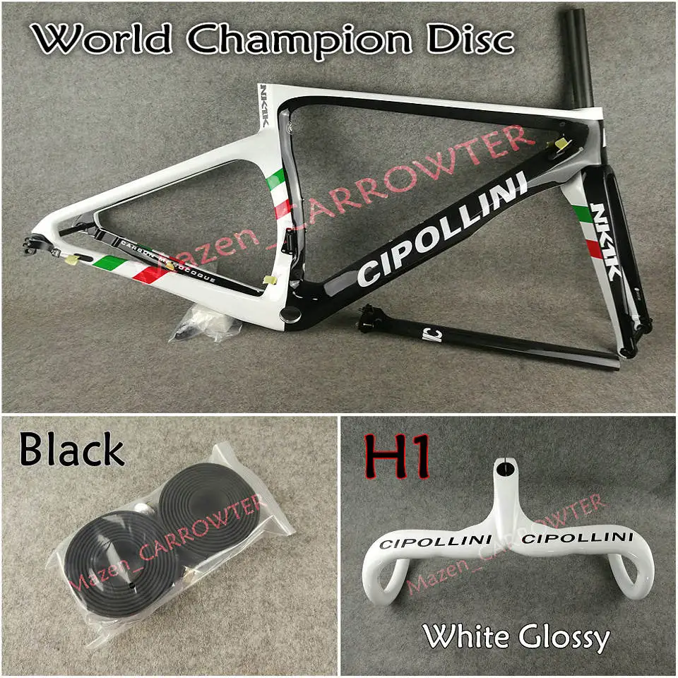 Package 5 Cipollini чемпион мира 3K NK1K диск карбоновый дорожный каркас Cipollini карбоновый руль седло бутылки воды Клетки 50 мм диск колесная - Цвет: Package 5