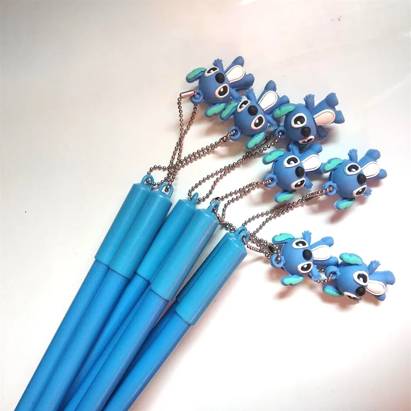 Мультяшная стежка гелевая ручка с подвеской милые черные чернила подпись