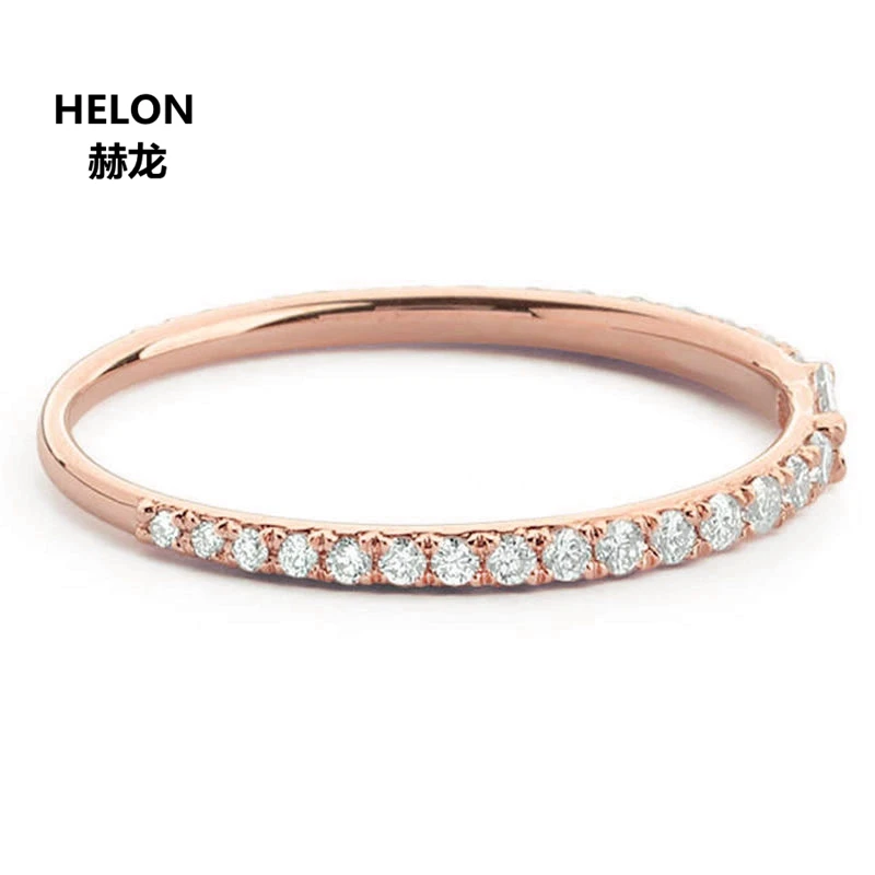 Женское кольцо из розового золота 14 к с бриллиантами | Украшения и аксессуары