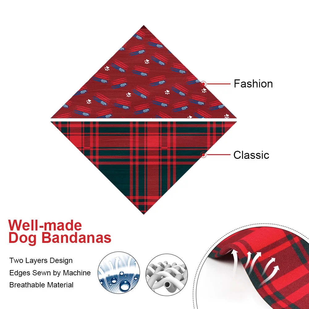 Собачий Бандана с американским флагом собачий шарф для питомца моющийся