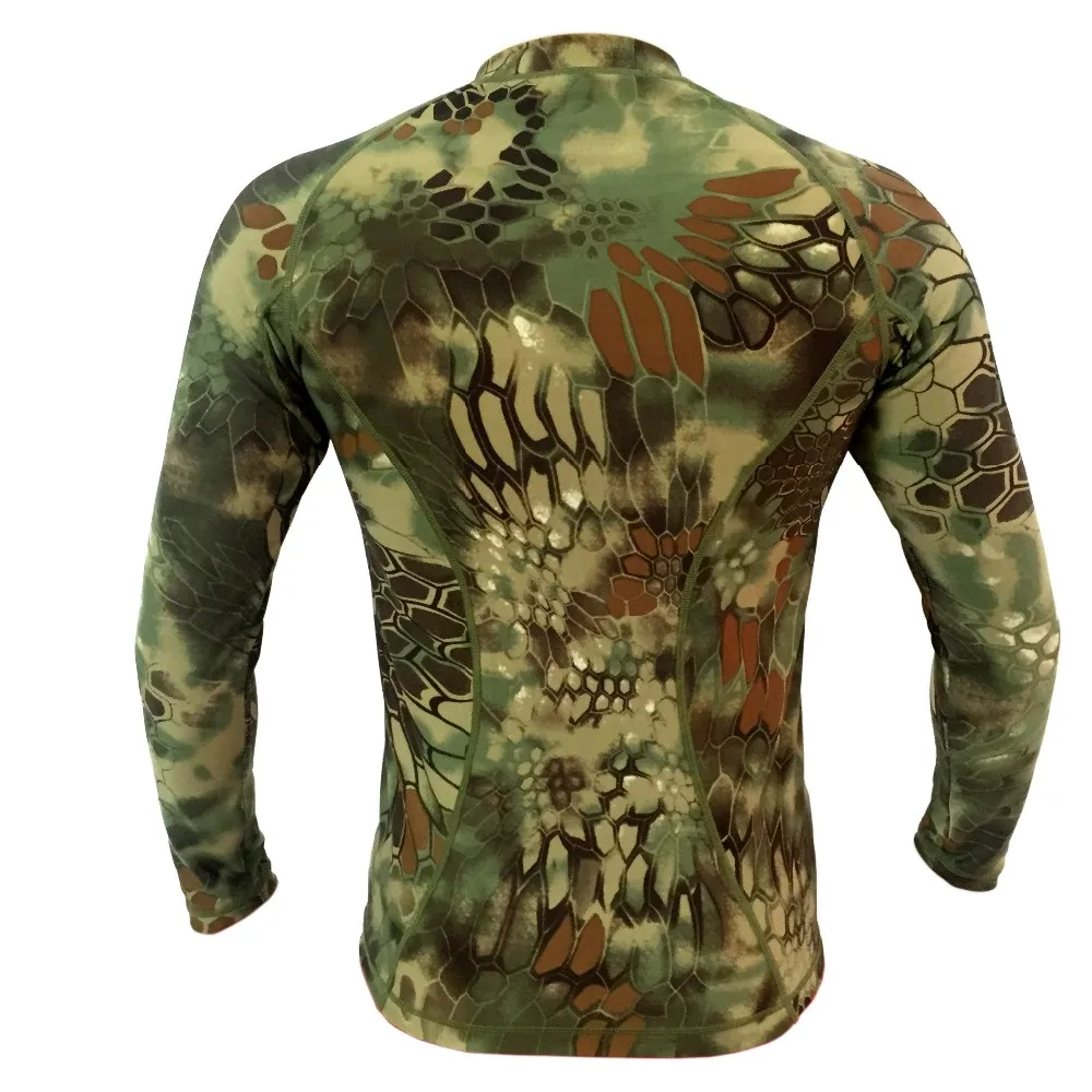 Kryptek плотная компрессионная армейская футболка с длинными рукавами тактическая