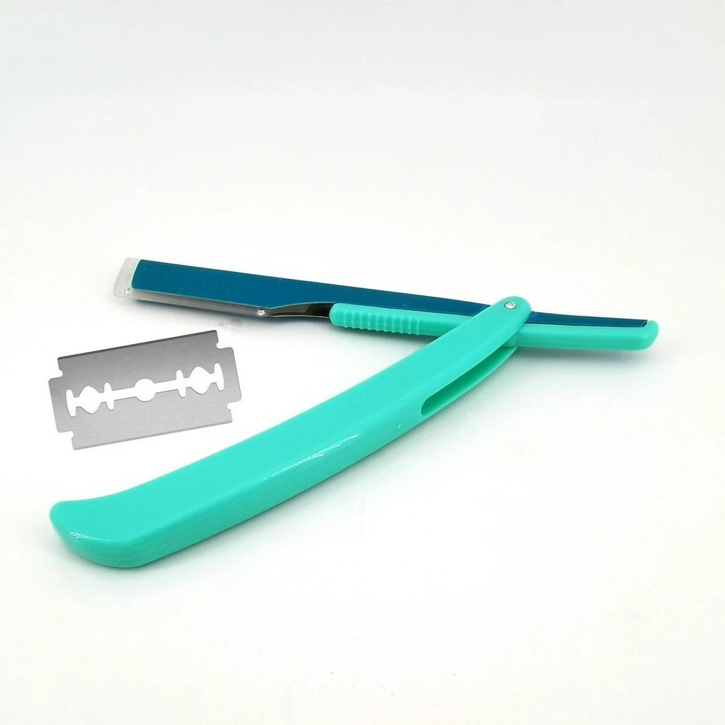 Ручной складной нож и бритва с прямыми лезвиями 3 цвета унисекс для бритья бороды