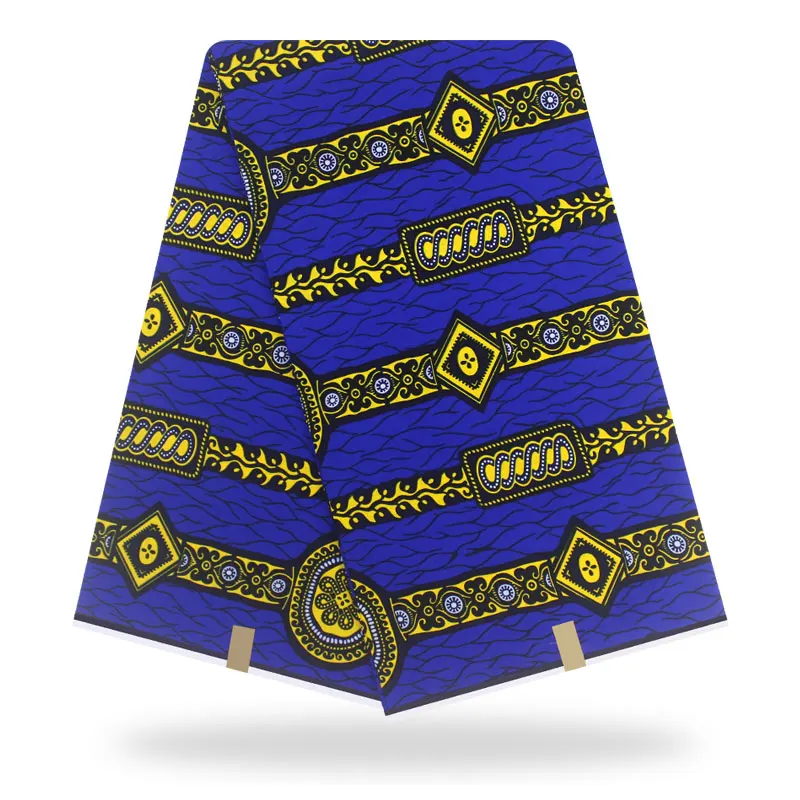 

Party Dress Sewing Materials High Quality Soft Breathable 100%Real Ankara African Wax Printed Cotton Fabric By The Yards V-L 52
