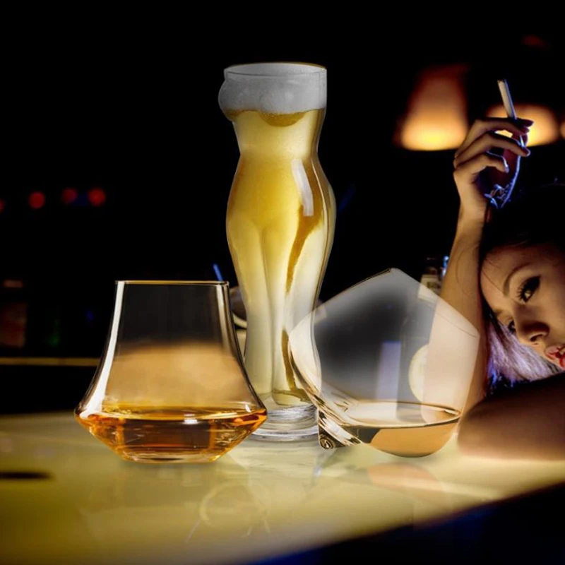 Креативные пивные бокалы с человеческим телом забавные для красоты виски водки