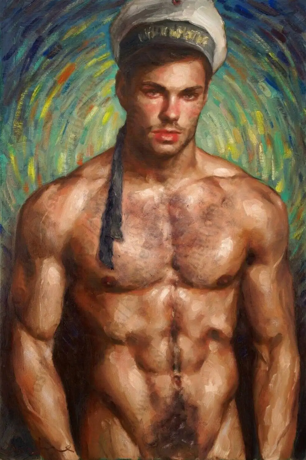 100% ручная роспись маслом Портрет молодого мальчика телесного цвета|Рисование и