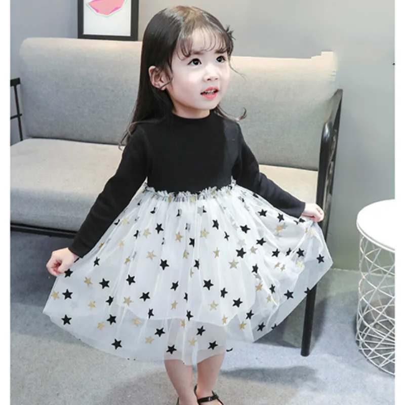 

CNUM Cute Baby Dresses for Girls Birthday Baby Long Sleeves Princess Dress for Girl Baptism Gown Girls 1 Year 12M Wholesale