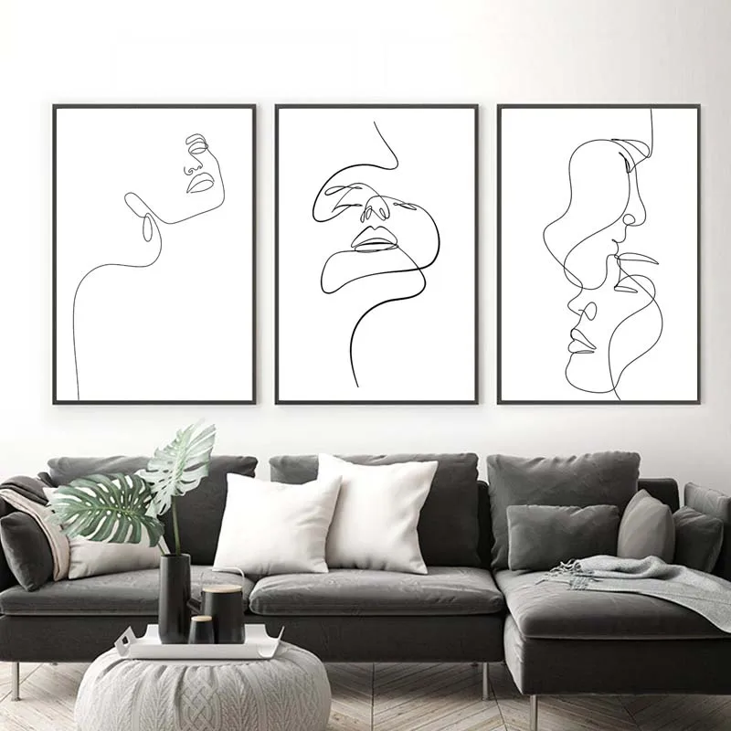 

Abstract Lady Line Wall Art Canvas Painting Nordic Wall Art Figure Body Posters And Prints Modern Minimalist Living Room Decor