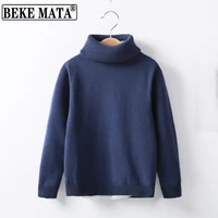 kids turtleneck sweater 2021 winter solid thick cotton teenage boy sweaters knitted child girl outerwear children clothing 3 11y
