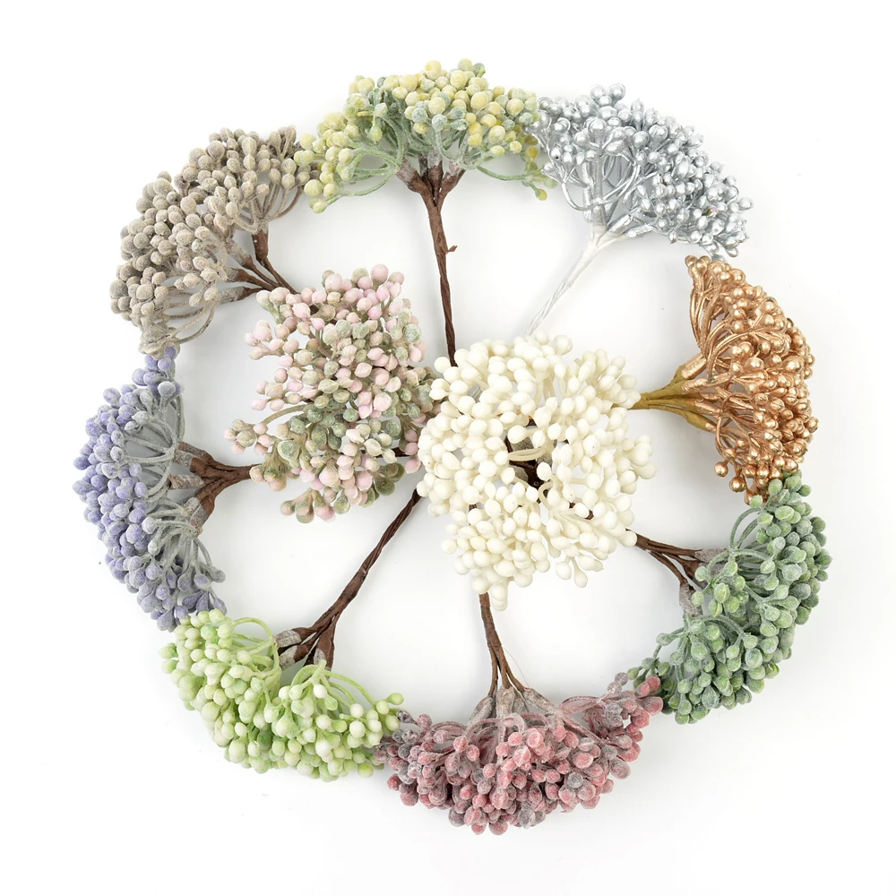 6 шт. искусственный цветок стемен пластиковый букет растений для свадебной