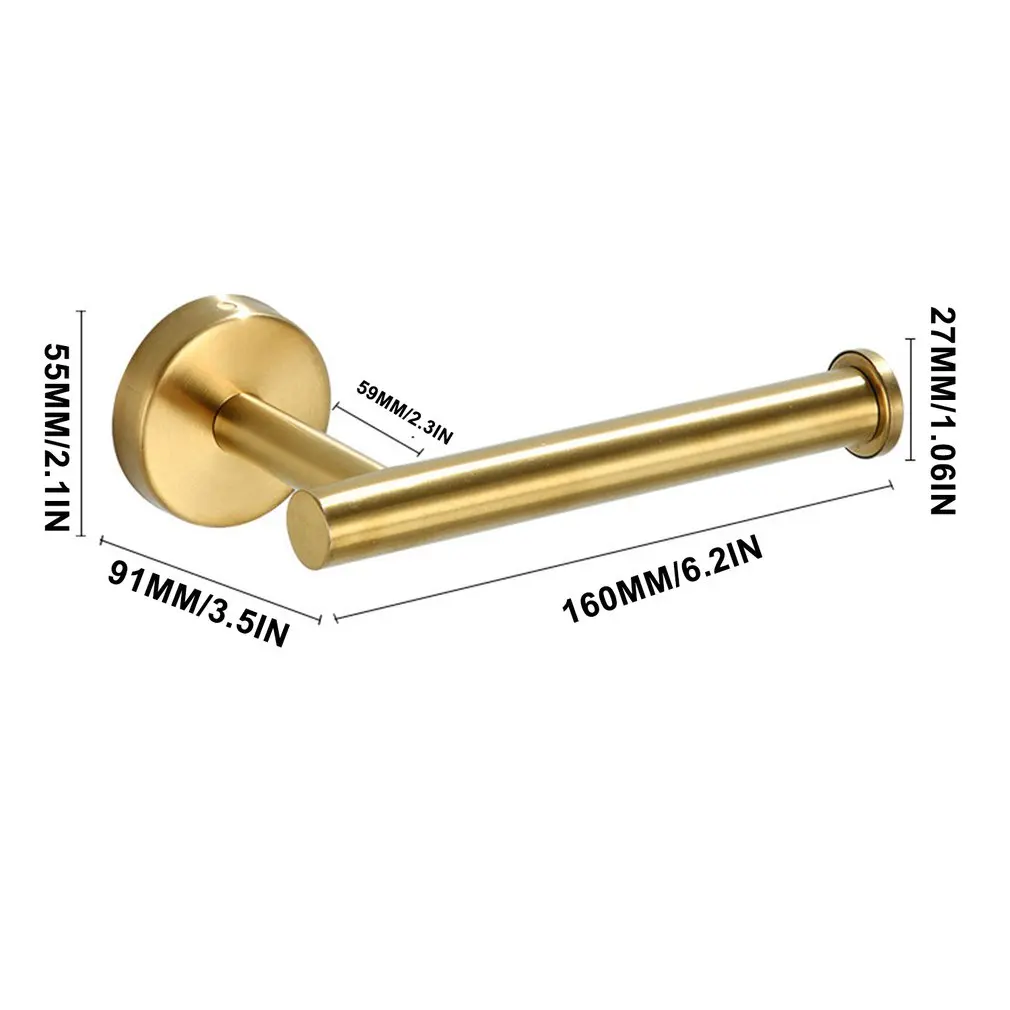 

Bathroom Toilet Paper Holder 304 Stainless Steel Rustproof Toilet Roll Holder Dispenser Wall Mount Rack