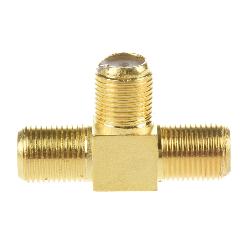 SODIAL(R) 2шт F Female to Two female Jack Triple T RF Adapter Коннектор 3 Way Splitter | Обустройство дома