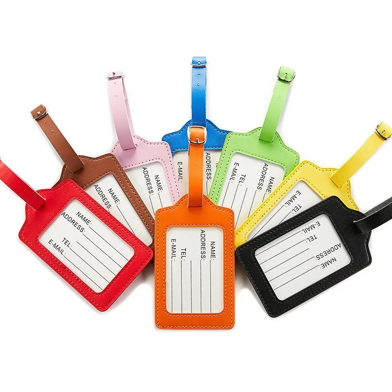 1 шт. этикетка-держатель для багажа из ПУ кожи | Багаж и сумки