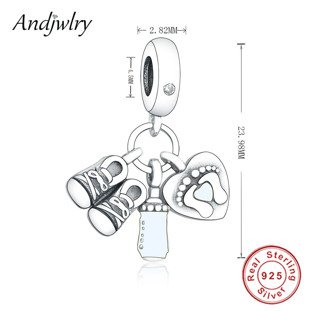 Подходят для оригинального браслета Pandora подвески из настоящего серебра 925 пробы