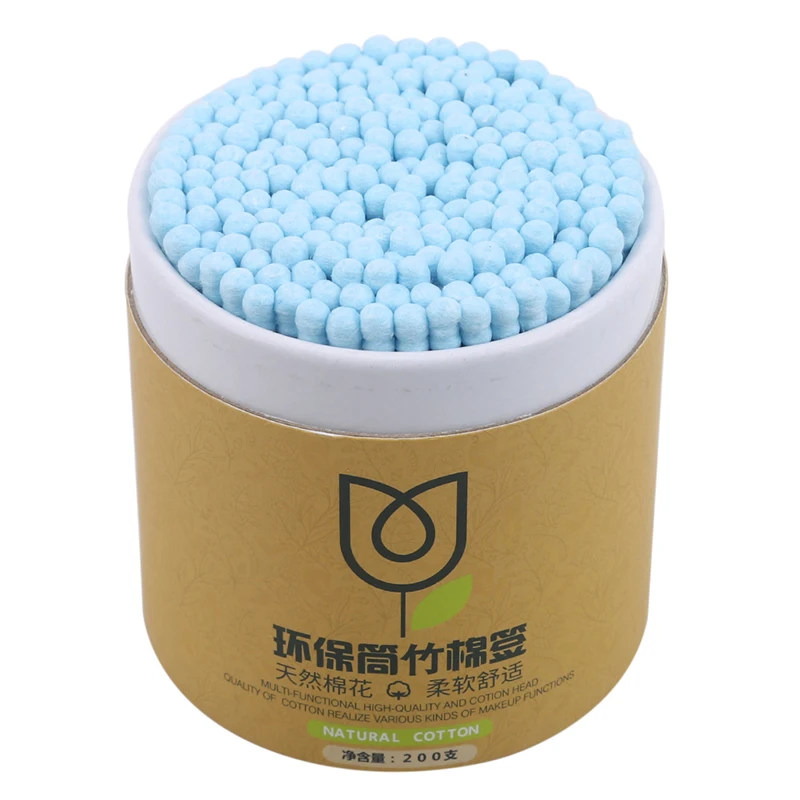 200 шт./корт. Одноразовые двухсторонние бамбуковые палочки мягкие тампоны для