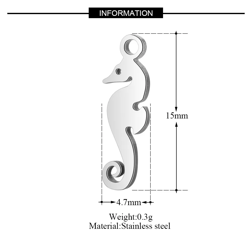 10 Pieces Small Animal Deer Flamingo Sea Horse Dragonfly Charm Wholesale 100% Stainless Steel Never Tarnish DIY Jewelry Charms image 4