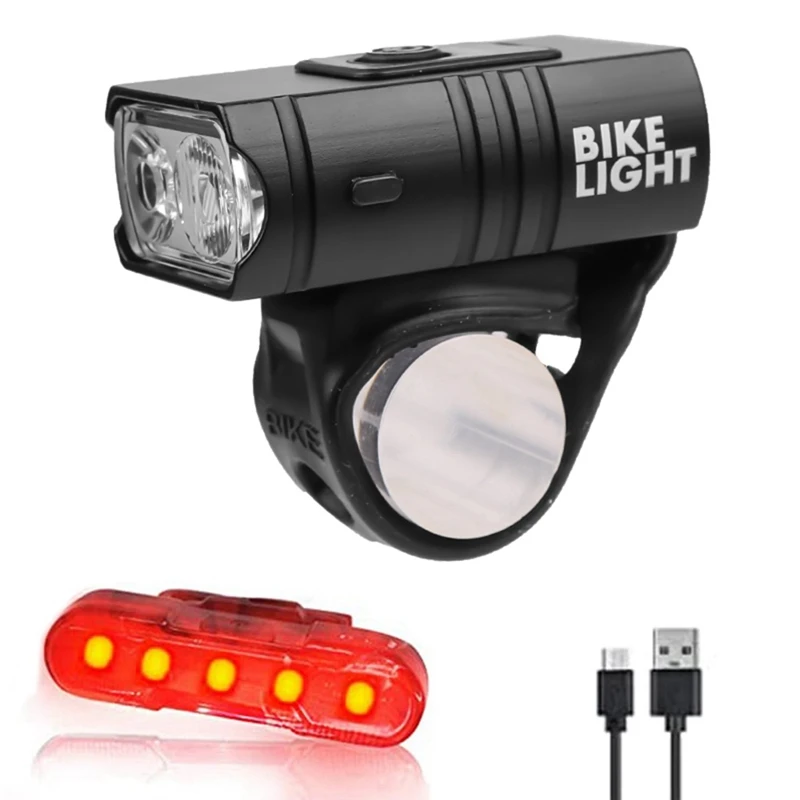 

Bicycle Front Light USB Rechargeable LED 800LM 6 Modes MTB Bike Front Lamp Flashlight