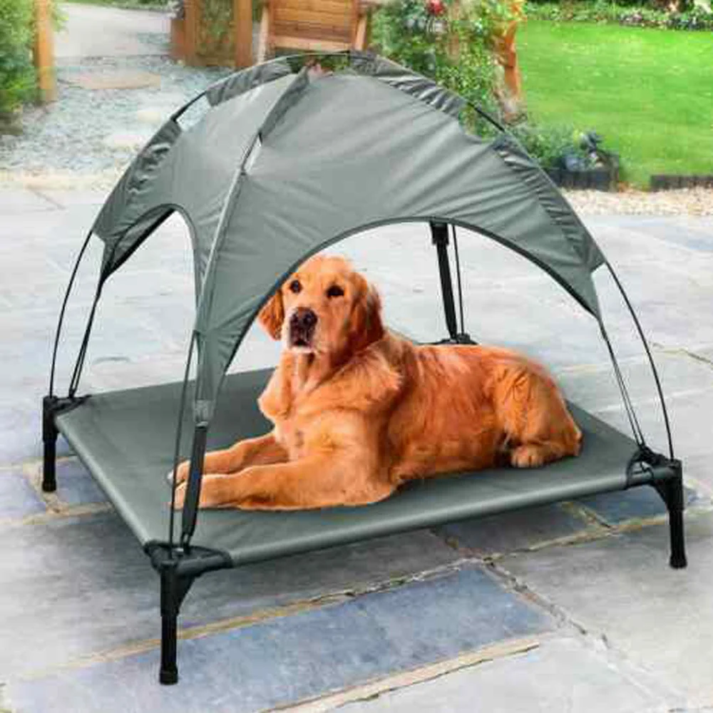 Большая удлиненная Лежанка для собак водонепроницаемый съемный тент легко