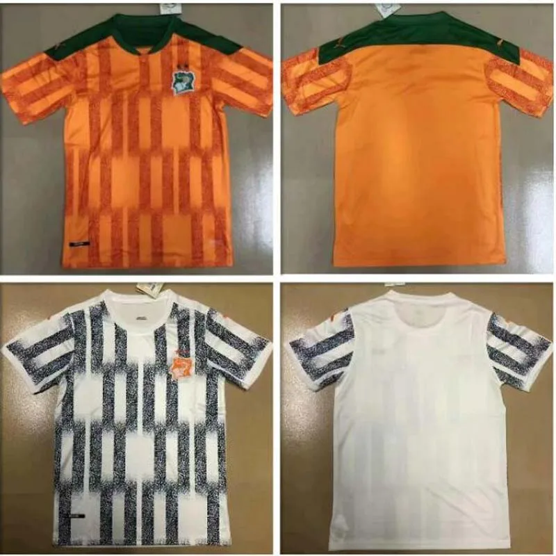 

2020 2021 Team Cote d'Ivoire DROGBA YAYA TOURE KESSIE ZAHA CORNET Custom 20 21 Ivory Coast Home Away Football Shirts