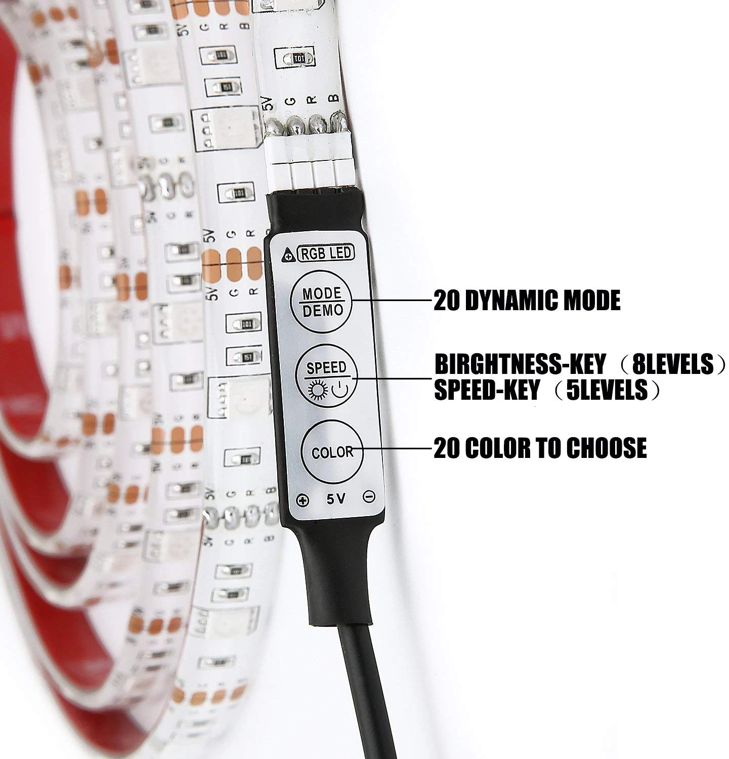 Binval USB RGB 5050 Светодиодная лента светильник водонепроницаемый 1 м 2 м 3 м 4 м 5 м ТВ фоновый светильник декоративный светильник ing с пультом дистанционного управления