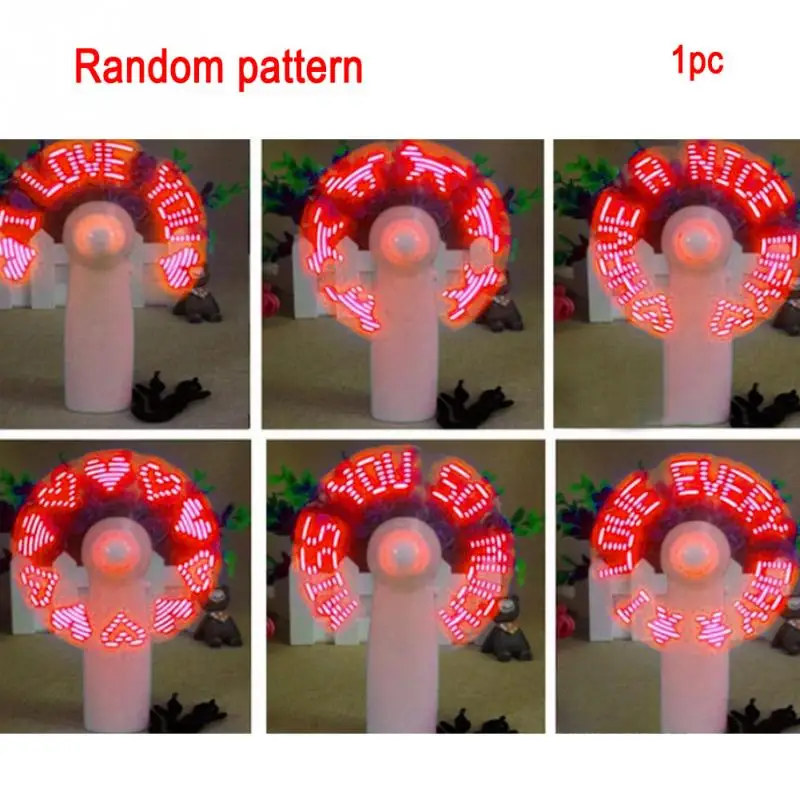 Уникальный ручной мини вентилятор со светодиодный Ной вспышкой Супер Бесшумный