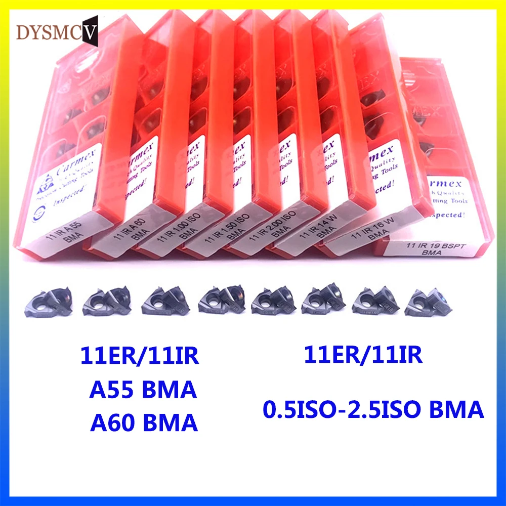 10 шт. 11ER 11IR A55 A60 0 5/1 0/1 75/2 0/2.5ISO BMA 100% оригинальный Carmex твердосплавные вставки