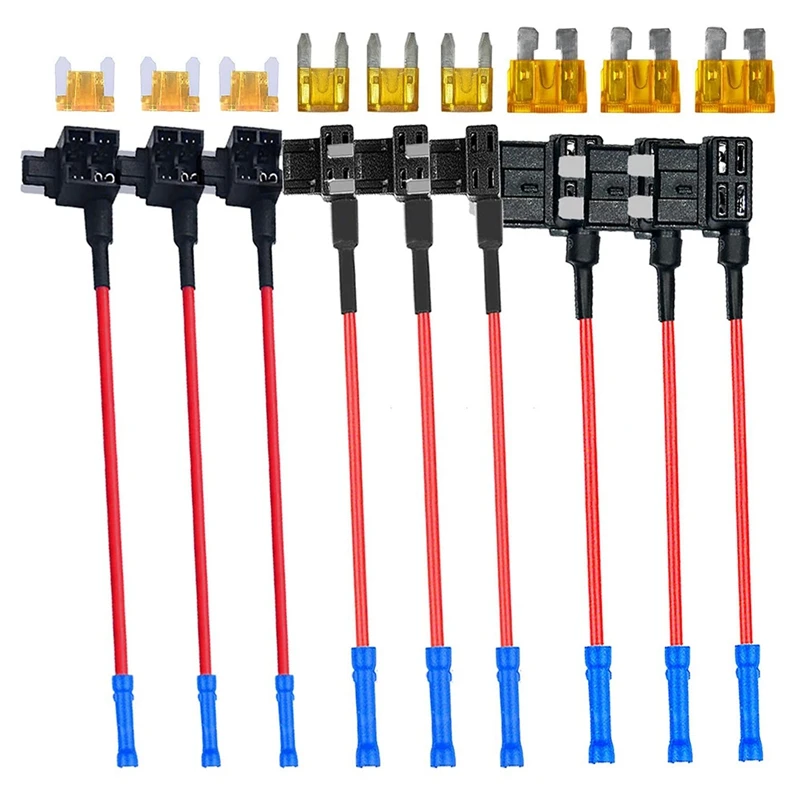 

AU05 -3 типа Add-A-Circuit Adapter & Fuse Kit - Fuse Tap держатель предохранителя с предохранителем для автомобилей грузовиков лодок