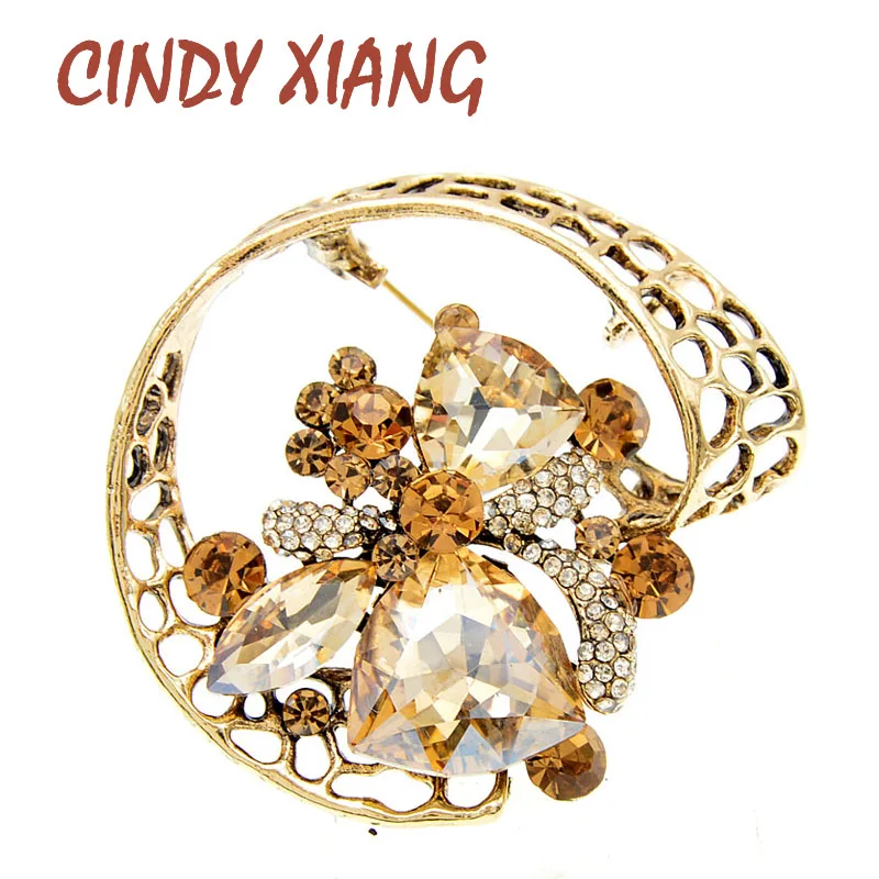 Женская Брошь геометрической формы CINDY XIANG стразы 2 цвета на выбор|Броши| |