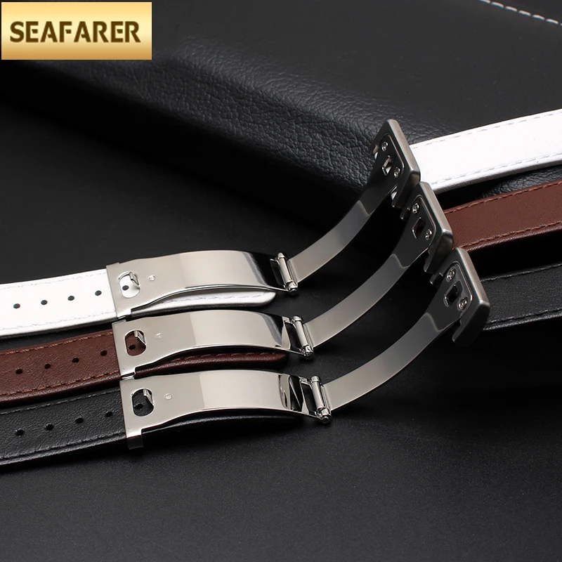 

15mm Genuine Leather Watchband Adapter Huawei B2 B2 B3 Smart Bracelet Sports Business Edition Clasp Free Tools