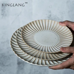 Креативная тарелка для стейка KINGLANG Jingdezhen, домашнее блюдо для завтрака, пасты, индивидуальное блюдо, тарелка для фруктов, 1 шт.
