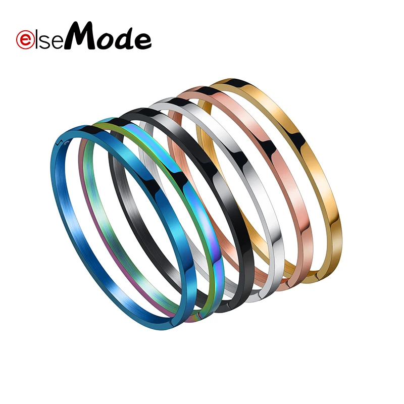 Персонализированный браслет ELSEMODE 4/6/8 мм с именем под заказ из нержавеющей стали