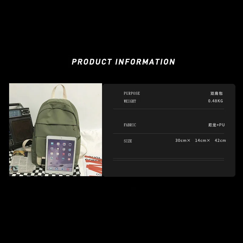 

Mochila Femenina Student Backpack Mochilas Femininas Estilosas Zaino Donna Streetwear Backpack Men Cartable Plecak Damski