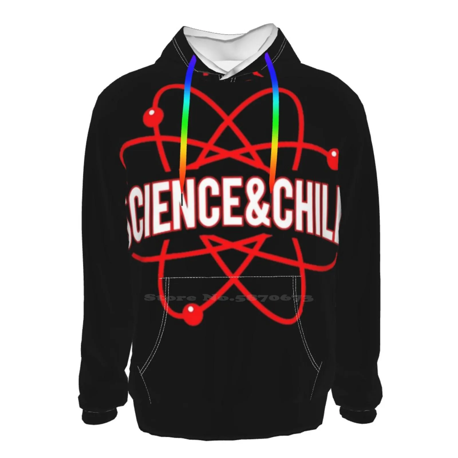 

Худи с объемным рисунком Science Guy Chill, тонкие повседневные топы унисекс в стиле хип-хоп