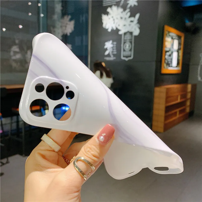 

Gradient Marble Phone Case For iPhone 12 11 Pro Max XR X XS 7 8 Plus SE 2020 12 Mimi 11 Camera Protection Shockproof Back Cover