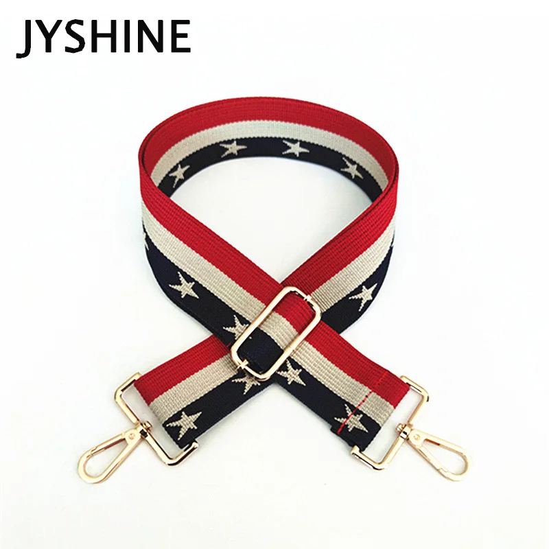 

Fashion Stripe Star Widen Bag Replacement Shoulder Strap Women Bag Accessories Adjustable Single Shoulder Diagonal Long Belt