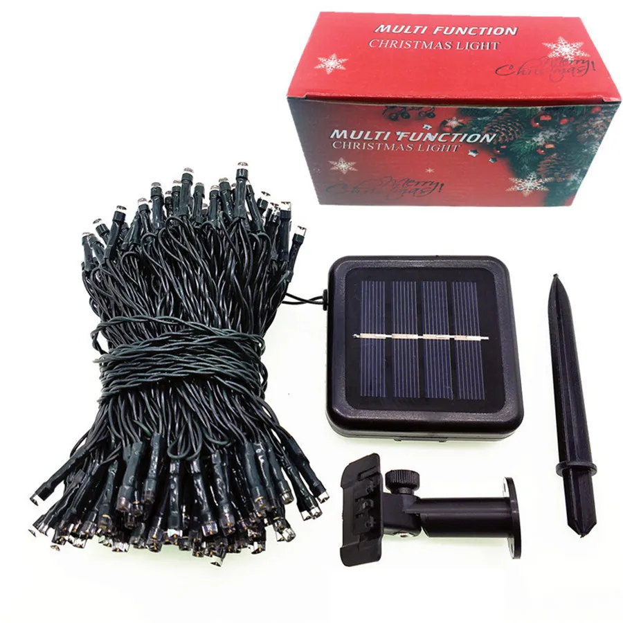 12/22/32/52M Outdoor Solar LED Fairy String Light 8 Function Garland For Garden Patio Xmas Wedding Holiday | Лампы и освещение
