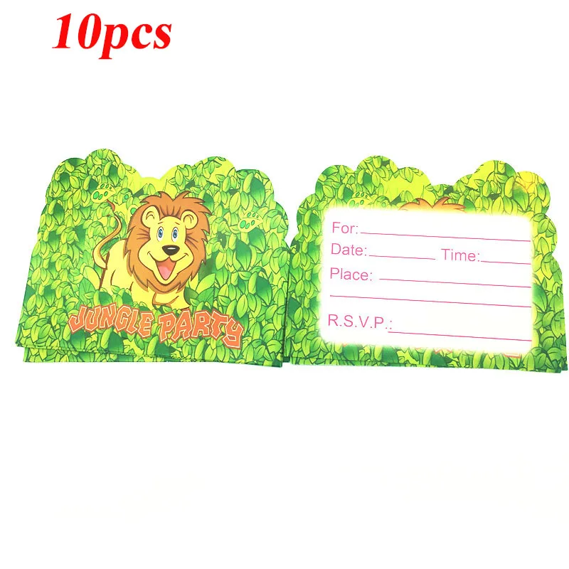10 шт./упак. Лев джунглей Тематические карточки тематическая вечеринка на день
