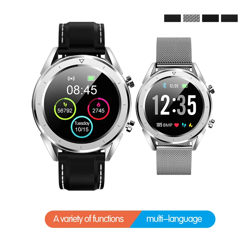 Смарт часы мужские с сенсорным экраном 1 54 дюйма пульсометром и ЭКГ|Смарт-часы| |