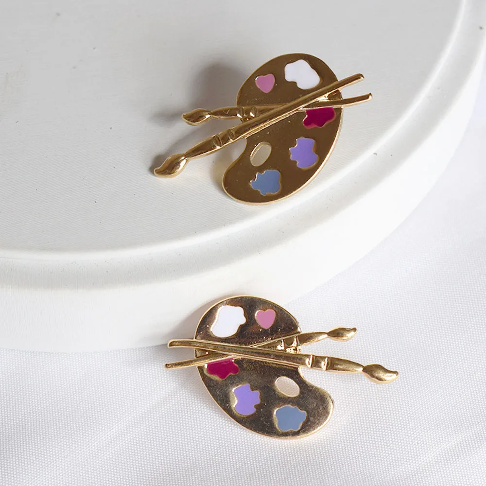 Новинка 2020 уникальная художественная палитра золотые металлические серьги