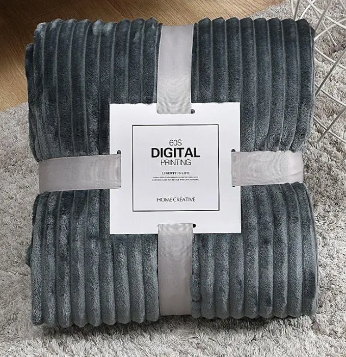 deep grey 10 однотонных цветов бархатное одеяло Элегантные зимние постельные принадлежности мягкие покрывала синий серый диван-шезлонг одеяла - Цвет: deep grey