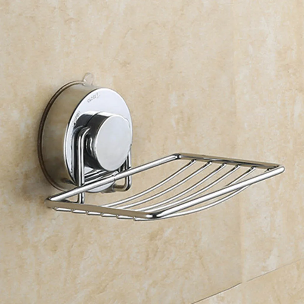 

2 Pieces Suction Soap Holder Stainless Steel Wall Soap Dish Shower Box Dish for Bathroom