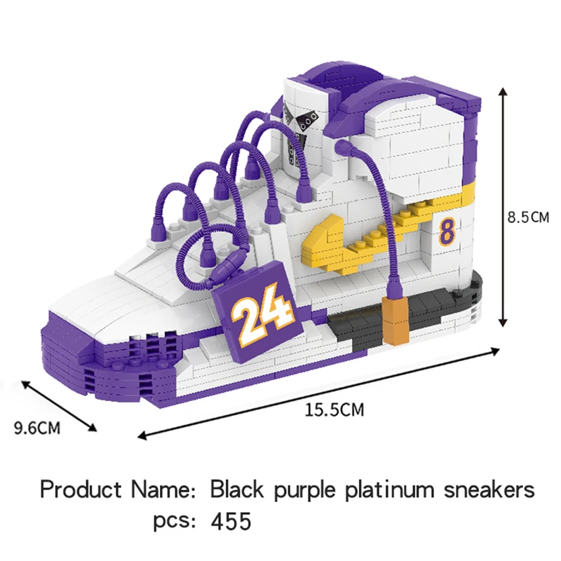 

Compatible new shoes building blocks coconut sneakers AJ small particles assembled pen holder shoes children's toy model gifts