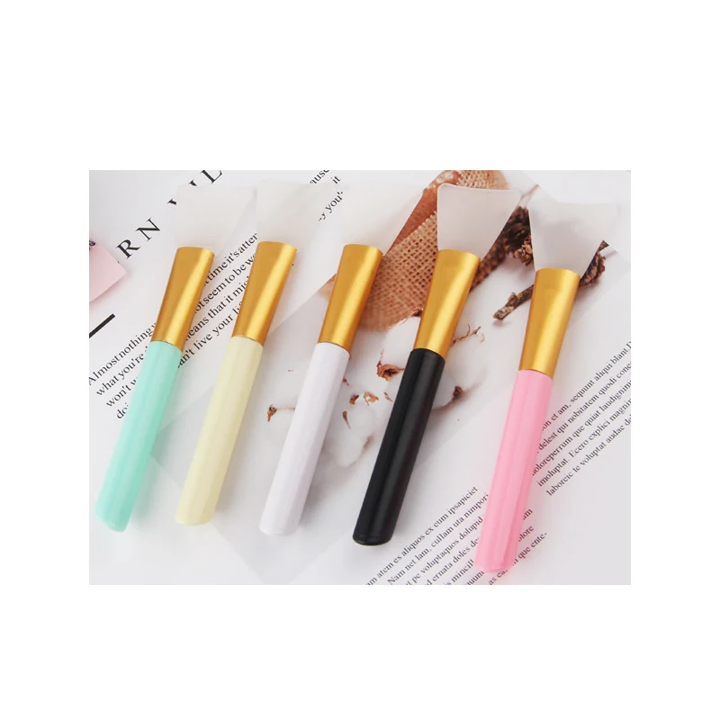 

DIY Homemade Facial Mask Brush Beauty Tool Silicone Facial Mask Long Stick Contour Makeup Brush Professional Set For Women Girls