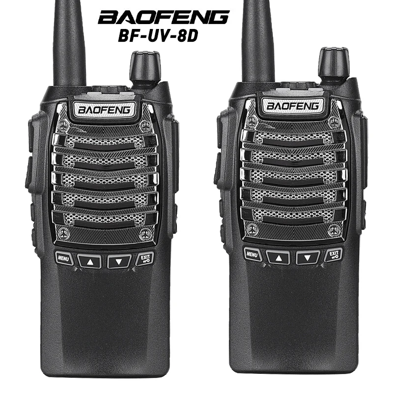 

2pcs New BaoFeng UV-8D Walkie Talkie Hand Free 8W Portable UHF 400~480MHZ Dual PTT Radio Two-Way Single Band Interphone