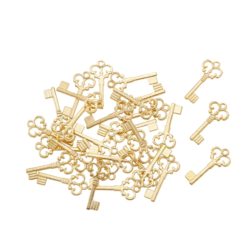 Новое поступление подвеска из сплава 75 шт./лот посеребренный ключ 21*10 мм