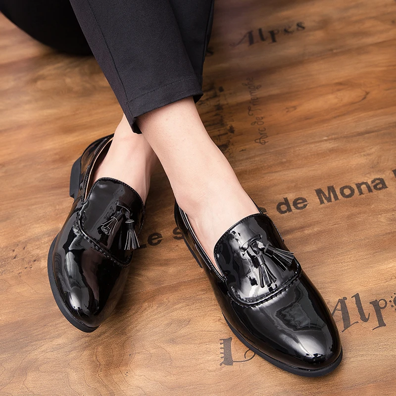 

New Men Casual shoes Fashion outdoor Leather Loafers Office Shoes For Men Driving Moccasins Comfortable Slip on Wedding Shoes w5