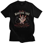 Крутая Мужская футболка Бафомет с коротким рукавом для отдыха, сатана демон дух, оккультный футболка с изображением козла, хлопковая одежда для душевная футболка