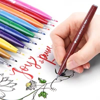 japan pentel touch brush pen soft tip color calligraphy pen lettering pen pennarelli bullet journal supplies caligraphy dessin