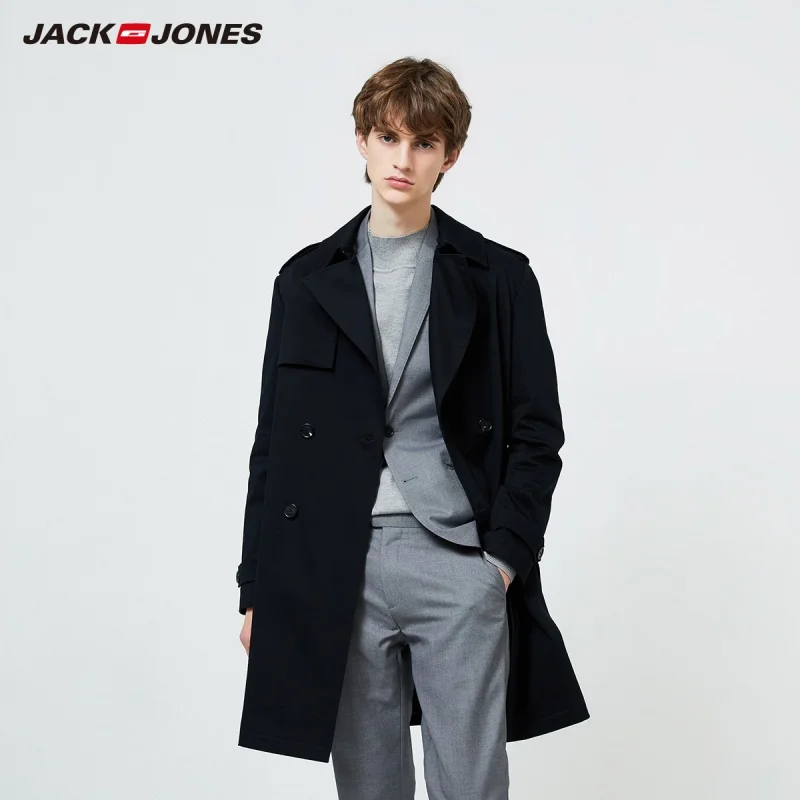 Тренчкот мужской двубортный в стиле милитари 219321522 | Мужская одежда