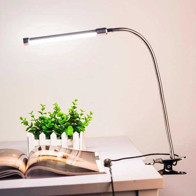 10W 36 LEDs 10-level Dimmable Eye Protection LED Adjustable Clamp Clip Light Table Desk Reading Lamp 3 Lighting Colors USB Power | Лампы и