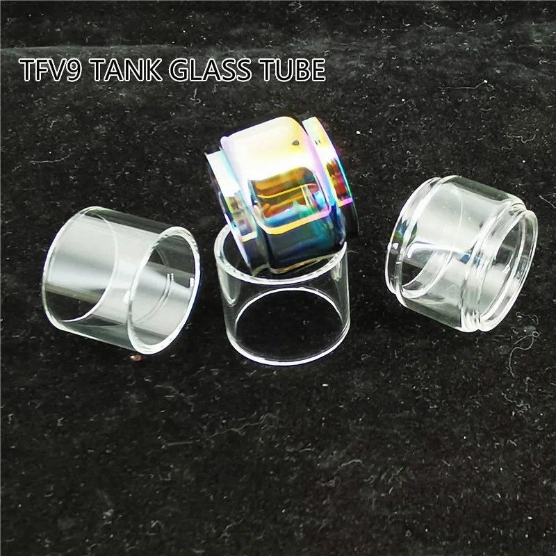 

2PCS YUHETEC Straight / bubble Glass tube for smok TFV9 tank 6.5ml rainbow fatboy glass tank Normal Standard/EU Edition